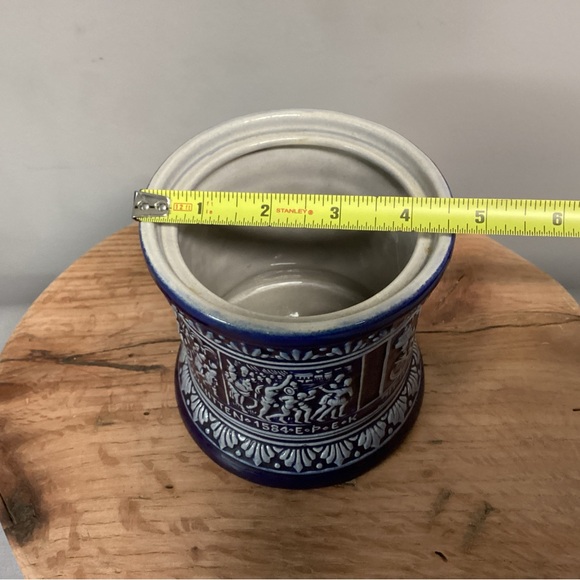 🔵 Vintage - Marzi and Remy Tobacco Jar / Humidor - No Lid - Made In Germany - Picture 10 of 12